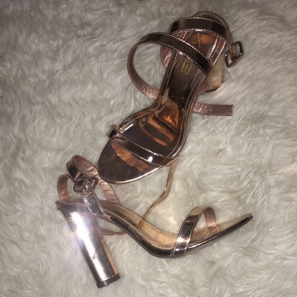 Shoes - Rose Gold Metallic Heels